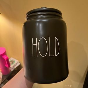 Rae Dunn Large Black Cannister